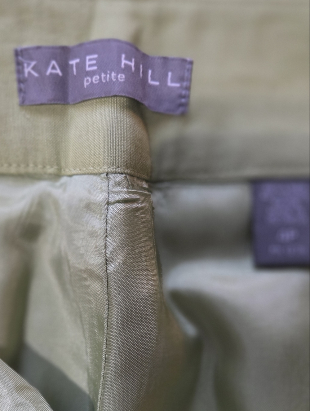 Linen Blend Tailored Blazer & Wide-Leg Pant Set - Lime Green 6P - Picture 12 of 12
